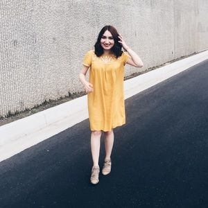 Yellow Embroidered Dress